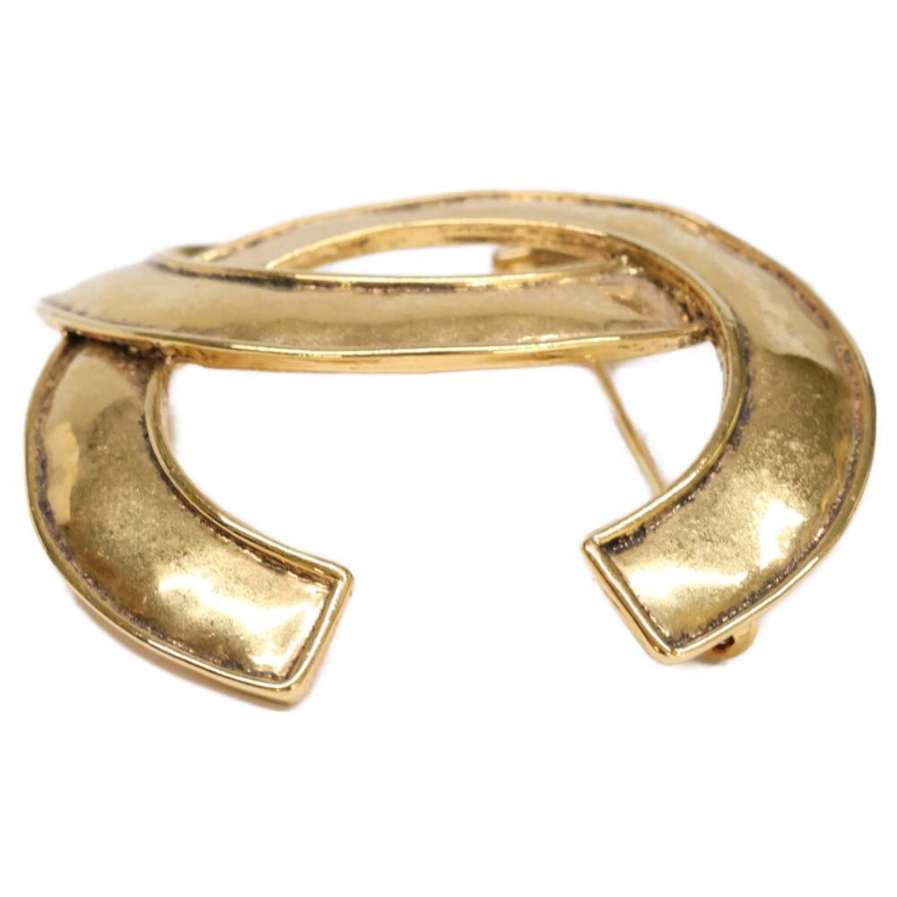 Chanel Cc Logo Brooch Gold-Tone Metal #243973C98B - Picture 6 of 8